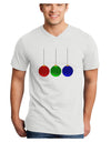 Cute Christmas Ornaments Adult V-Neck T-shirt-Mens V-Neck T-Shirt-TooLoud-White-Small-Davson Sales