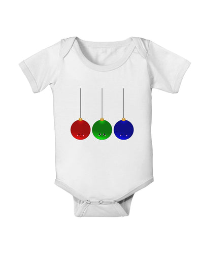 Cute Christmas Ornaments Baby Romper Bodysuit-Ornament-TooLoud-White-06-Months-Davson Sales