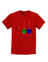 Cute Christmas Ornaments Childrens Dark T-Shirt-Childrens T-Shirt-TooLoud-Red-X-Small-Davson Sales