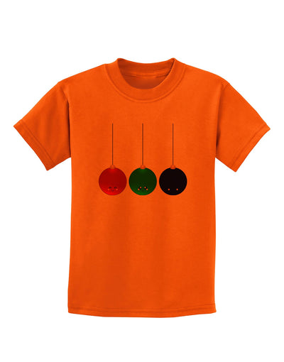 Cute Christmas Ornaments Childrens T-Shirt-Ornament-TooLoud-Orange-X-Small-Davson Sales