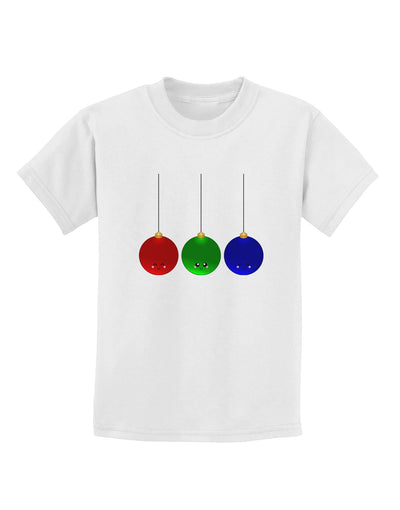 Cute Christmas Ornaments Childrens T-Shirt-Ornament-TooLoud-White-X-Small-Davson Sales