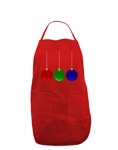 Cute Christmas Ornaments Dark Adult Apron-Bib Apron-TooLoud-Red-One-Size-Davson Sales