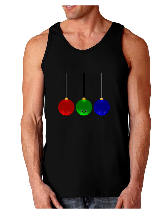 Cute Christmas Ornaments Dark Loose Tank Top-Mens Loose Tank Top-TooLoud-Black-Small-Davson Sales