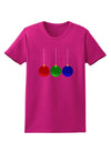 Cute Christmas Ornaments Womens Dark T-Shirt-Ornament-TooLoud-Hot-Pink-Small-Davson Sales