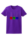 Cute Christmas Ornaments Womens Dark T-Shirt-Ornament-TooLoud-Purple-X-Small-Davson Sales