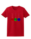 Cute Christmas Ornaments Womens Dark T-Shirt-Ornament-TooLoud-Red-X-Small-Davson Sales