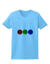 Cute Christmas Ornaments Womens T-Shirt-Ornament-TooLoud-Aquatic-Blue-X-Small-Davson Sales