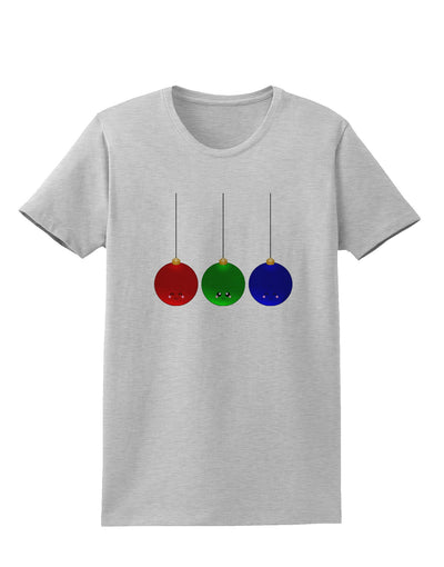 Cute Christmas Ornaments Womens T-Shirt-Ornament-TooLoud-AshGray-X-Small-Davson Sales