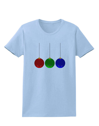 Cute Christmas Ornaments Womens T-Shirt-Ornament-TooLoud-Light-Blue-X-Small-Davson Sales