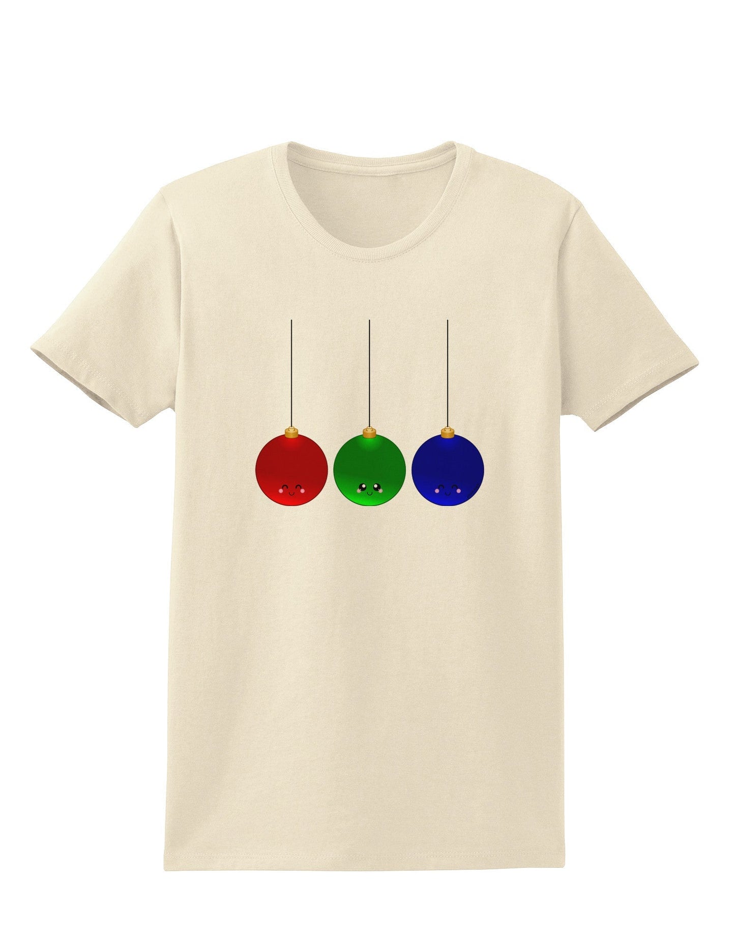 Cute Christmas Ornaments Womens T-Shirt-Ornament-TooLoud-Natural-X-Small-Davson Sales