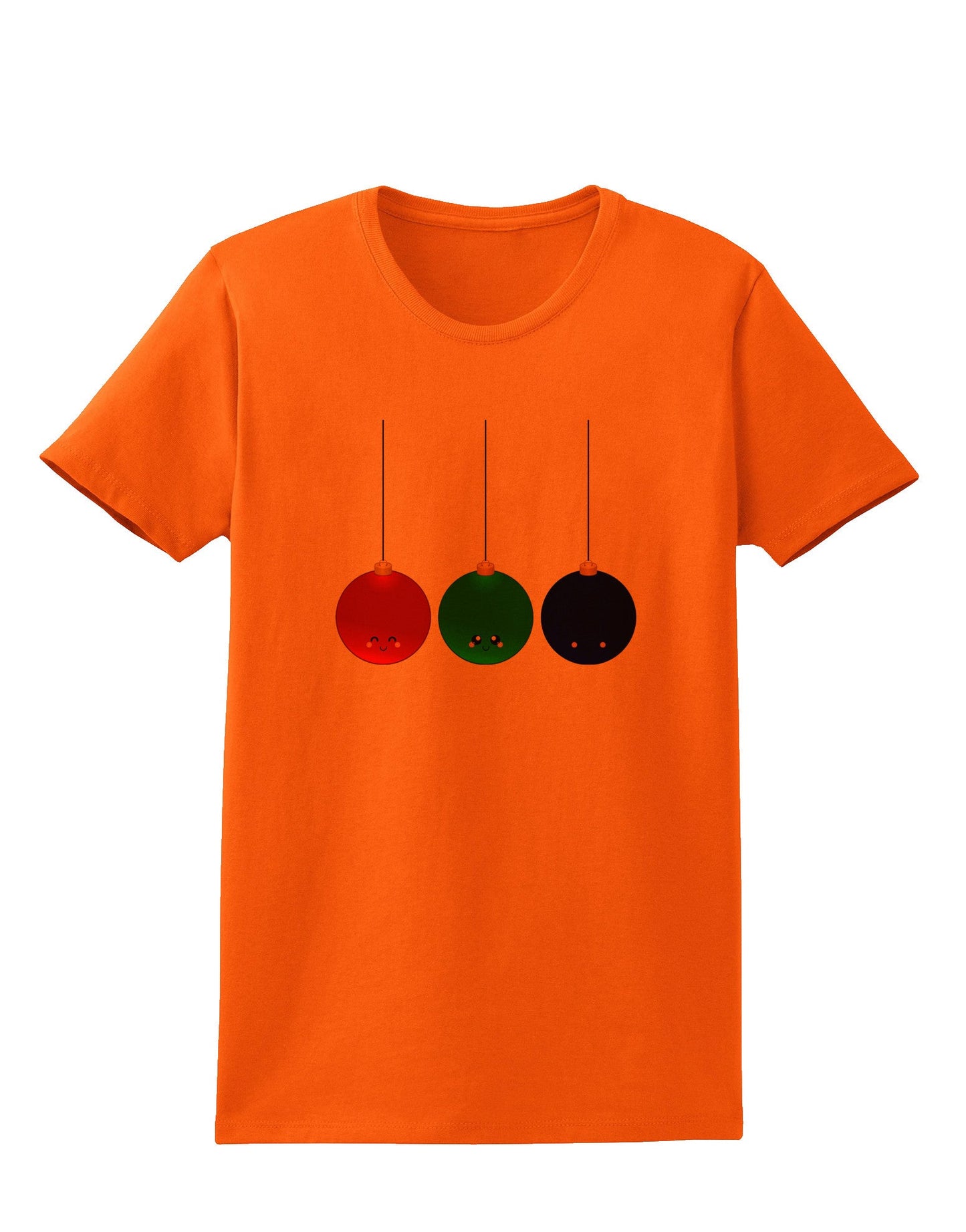 Cute Christmas Ornaments Womens T-Shirt-Ornament-TooLoud-Orange-X-Small-Davson Sales
