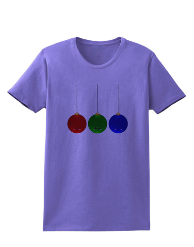 Cute Christmas Ornaments Womens T-Shirt-Ornament-TooLoud-Violet-X-Small-Davson Sales