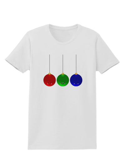Cute Christmas Ornaments Womens T-Shirt-Ornament-TooLoud-White-X-Small-Davson Sales