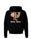 Cute Christmas Sloth - Santa Claws Dark Hoodie Sweatshirt by TooLoud-Hoodie-TooLoud-Black-Small-Davson Sales