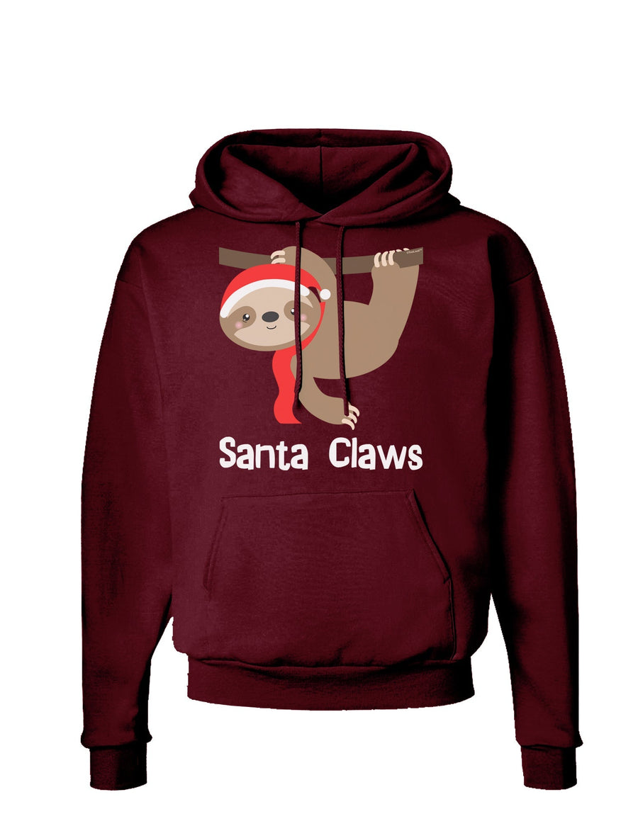 Cute Christmas Sloth - Santa Claws Dark Hoodie Sweatshirt by TooLoud-Hoodie-TooLoud-Black-Small-Davson Sales