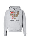 Cute Christmas Sloth - Santa Claws Hoodie Sweatshirt by TooLoud-Hoodie-TooLoud-AshGray-Small-Davson Sales