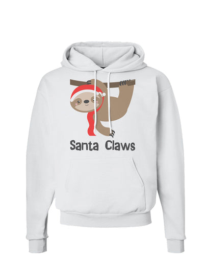 Cute Christmas Sloth - Santa Claws Hoodie Sweatshirt by TooLoud-Hoodie-TooLoud-White-Small-Davson Sales