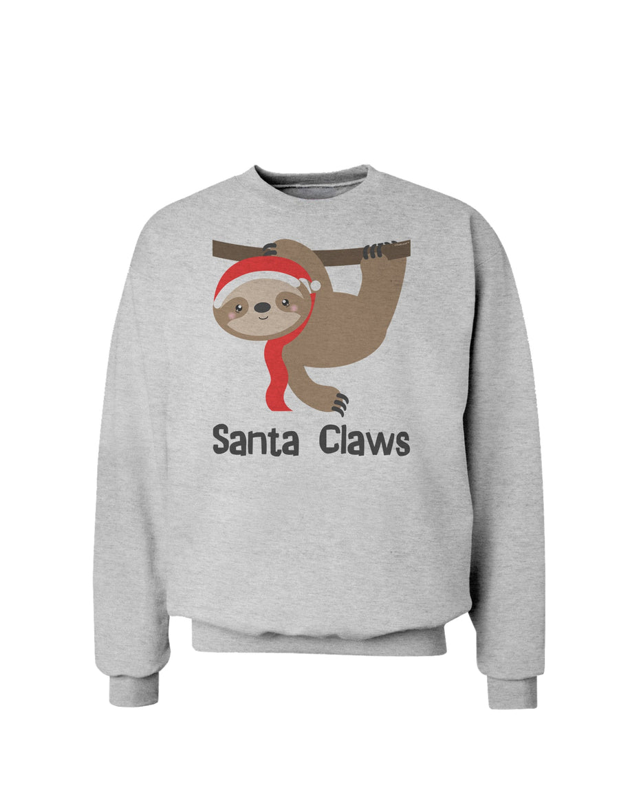 Cute Christmas Sloth - Santa Claws Sweatshirt by TooLoud-Sweatshirts-TooLoud-White-Small-Davson Sales