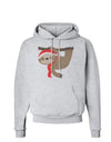 Cute Christmas Sloth with Santa Hat Hoodie Sweatshirt-Hoodie-TooLoud-AshGray-Small-Davson Sales