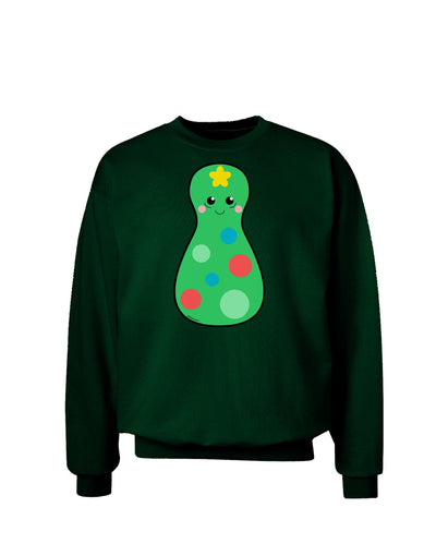 Cute Christmas Tree Matryoshka Nesting Doll Adult Dark Sweatshirt-Sweatshirts-TooLoud-Deep-Forest-Green-Small-Davson Sales