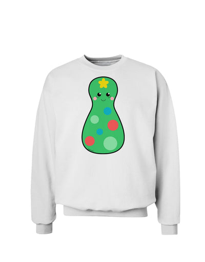 Cute Christmas Tree Matryoshka Nesting Doll Sweatshirt-Sweatshirts-TooLoud-White-Small-Davson Sales