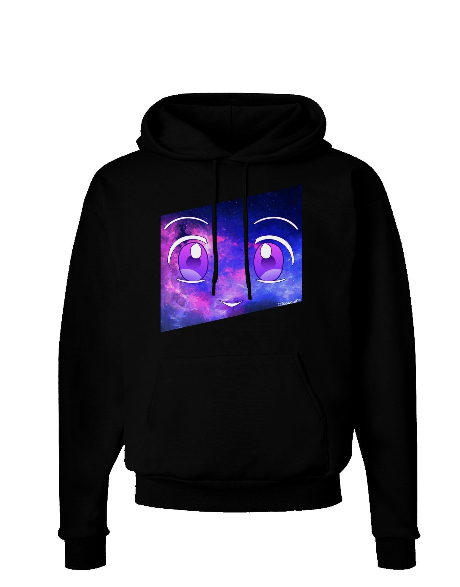 Cute Cosmic Eyes Dark Hoodie Sweatshirt-Hoodie-TooLoud-Black-Small-Davson Sales