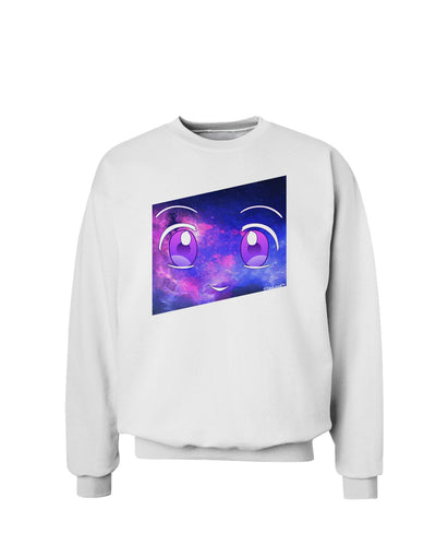 Cute Cosmic Eyes Sweatshirt-Sweatshirts-TooLoud-White-Small-Davson Sales