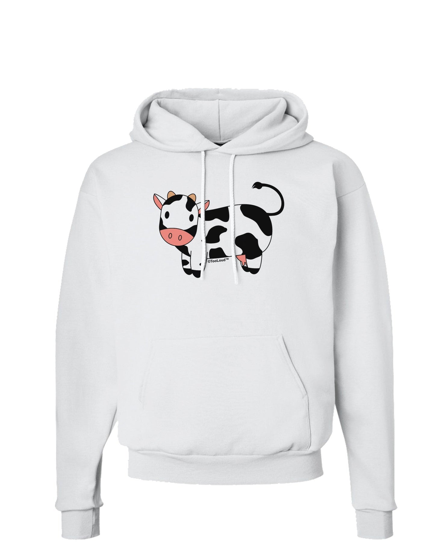 Cute Cow Hoodie Sweatshirt-Hoodie-TooLoud-White-Small-Davson Sales