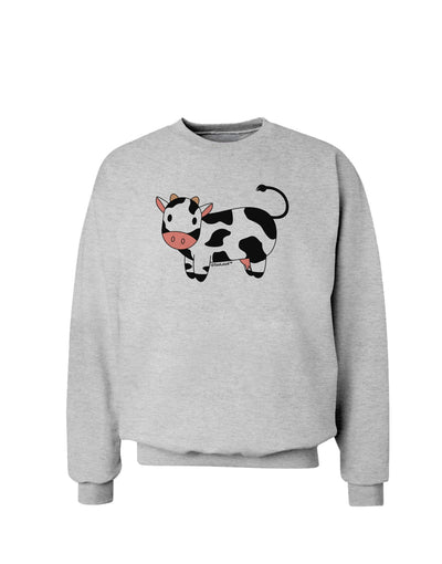 Cute Cow Sweatshirt-Sweatshirts-TooLoud-AshGray-Small-Davson Sales