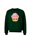 Cute Cupcake Design #2 Adult Dark Sweatshirt by TooLoud-Sweatshirts-TooLoud-Deep-Forest-Green-Small-Davson Sales