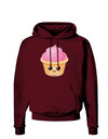 Cute Cupcake Design #2 Dark Hoodie Sweatshirt by TooLoud-Hoodie-TooLoud-Maroon-Small-Davson Sales