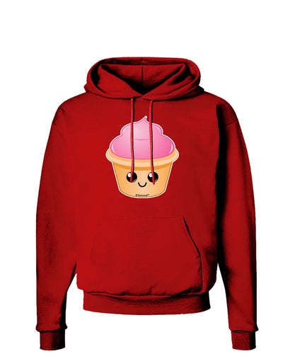 Cute Cupcake Design #2 Dark Hoodie Sweatshirt by TooLoud-Hoodie-TooLoud-Red-Small-Davson Sales