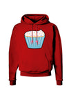 Cute Cupcake with Sprinkles - Heart Eyes Dark Hoodie Sweatshirt by TooLoud-Hoodie-TooLoud-Red-Small-Davson Sales