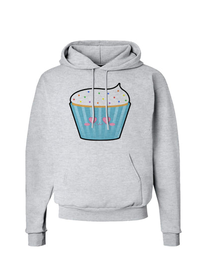 Cute Cupcake with Sprinkles - Heart Eyes Hoodie Sweatshirt by TooLoud-Hoodie-TooLoud-AshGray-Small-Davson Sales