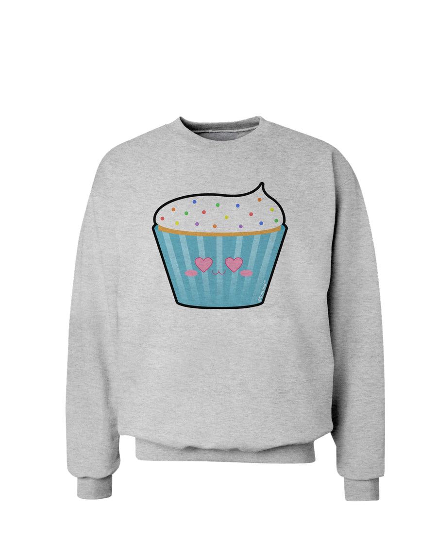 Cute Cupcake with Sprinkles - Heart Eyes Sweatshirt by TooLoud-Sweatshirts-TooLoud-White-Small-Davson Sales