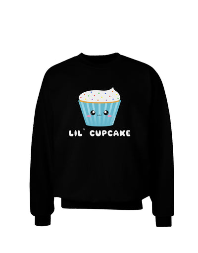 Cute Cupcake with Sprinkles - Lil Cupcake Adult Dark Sweatshirt by TooLoud-Sweatshirts-TooLoud-Black-Small-Davson Sales