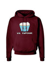 Cute Cupcake with Sprinkles - Lil Cupcake Dark Hoodie Sweatshirt by TooLoud-Hoodie-TooLoud-Maroon-Small-Davson Sales