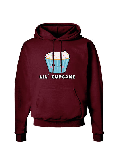 Cute Cupcake with Sprinkles - Lil Cupcake Dark Hoodie Sweatshirt by TooLoud-Hoodie-TooLoud-Maroon-Small-Davson Sales