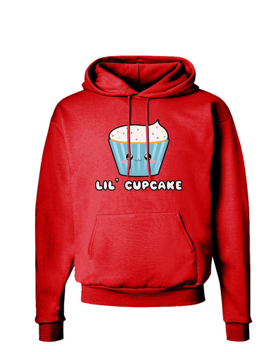 Cute Cupcake with Sprinkles - Lil Cupcake Dark Hoodie Sweatshirt by TooLoud-Hoodie-TooLoud-Red-Small-Davson Sales