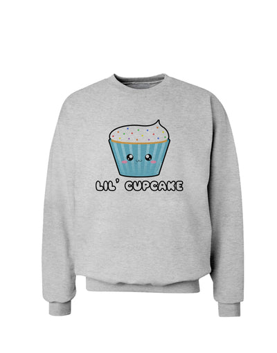 Cute Cupcake with Sprinkles - Lil Cupcake Sweatshirt by TooLoud-Sweatshirts-TooLoud-AshGray-Small-Davson Sales