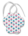 Cute Cupcakes AOP Paw Print Shaped Ornament All Over Print-Ornament-TooLoud-White-Davson Sales