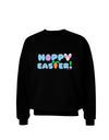 Cute Decorative Hoppy Easter Design Adult Dark Sweatshirt by TooLoud-Sweatshirts-TooLoud-Black-Small-Davson Sales