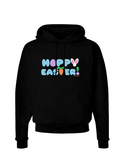 Cute Decorative Hoppy Easter Design Dark Hoodie Sweatshirt by TooLoud-Hoodie-TooLoud-Black-Small-Davson Sales