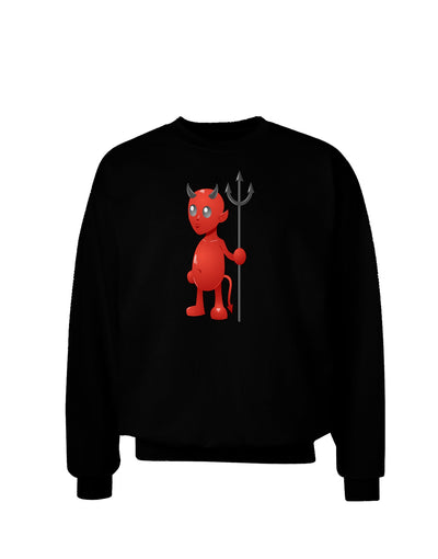 Cute Devil - Halloween Design Adult Dark Sweatshirt-Sweatshirts-TooLoud-Black-Small-Davson Sales