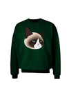 Cute Disgruntled Siamese Cat Adult Dark Sweatshirt by-Sweatshirts-TooLoud-Deep-Forest-Green-Small-Davson Sales