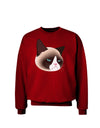 Cute Disgruntled Siamese Cat Adult Dark Sweatshirt by-Sweatshirts-TooLoud-Deep-Red-Small-Davson Sales