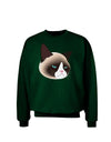 Cute Disgruntled Siamese Cat Adult Dark Sweatshirt-Sweatshirts-TooLoud-Deep-Forest-Green-Small-Davson Sales