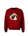 Cute Disgruntled Siamese Cat Adult Dark Sweatshirt-Sweatshirts-TooLoud-Deep-Red-Small-Davson Sales