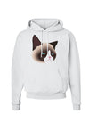 Cute Disgruntled Siamese Cat Hoodie Sweatshirt-Hoodie-TooLoud-White-Small-Davson Sales