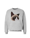 Cute Disgruntled Siamese Cat Sweatshirt-Sweatshirts-TooLoud-AshGray-Small-Davson Sales